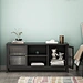 metal tv stand with storage